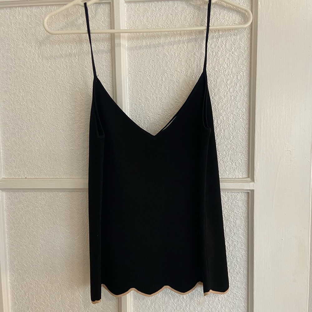Zara knit scalloped tank